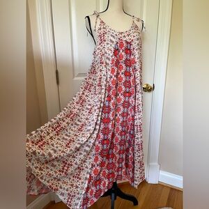 NEW* Nanette Lepore 🌺Boho Floral Combo Print Maxi Dress Cooling Rayon Size 10